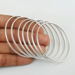 7 k&auml;ev&otilde;ru komplekt, 925 sterlingh&otilde;be, k&auml;sitsi valmistatud lihtne minimalistlik igap&auml;evane ehtekomplekt 6 (Inches) h&otilde;be