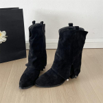 Vintage Paks Kontsaga Naiste L&auml;&auml;ne Kauboi Saapad S&uuml;gis Naiste Elegantne Moodne P&uuml;ksis&auml;&auml;re Saapad Botas Zapatos De Mujer 35
