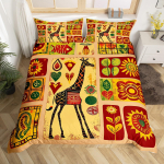Aafrika naiste tekikott Africa Tribal National voodipesukomplekt Vintage lilleline ruuduline lapiline lohukate Pruun tekikate EU single(135x200cm)