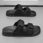 Sussid meestele Kingad meestele Pehmed ja mugavad Kulumiskindlad Hingavad Unisex Libisemiskindlad Paksu tallaga sandaalid Mood Uus 44 must