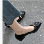 Terava ninaga naiste kingad plokk-kontsaga j&auml;medad kontsad daamide pumbad ruudukujulised peale libistatavad jalatsid luksusbr&auml;ndi kingad &scaron;ikk ja elegantne Y2k 35