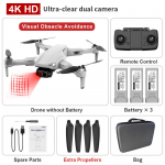 2025 Uus L900 Pro SE Droon GPS 4K Professionaalne 5G Wifi FPV Kaamera 360&deg; Takistuste V&auml;ltimine Harjadeta Mootor RC Kvadkopter Mini Droon M&auml;nguasi 3 battery valge