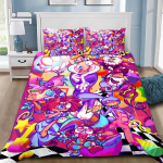Tekikate Padjap&uuml;&uuml;r Voodipesukomplekt H&auml;mmastav Digitaalne Tsirkus T&auml;iskasvanud PoissT&uuml;druk Magamistoa Kaunistus Lapsed &Uuml;hekohaline Kahekohaline Suur Suurus EU single(135x200cm) purple