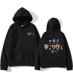 Bad Bunny Albumituur 2025 Graafiline Huppar Meeste Naiste vintage Dressipluusid Pikkade varrukatega Fliis hip hop Moodne t&auml;navar&otilde;ivad S black