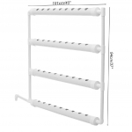 220v 63mm 36 8W PVC 4 toru Seinale kinnitatav H&uuml;dropooniline Taimede kasvatamise potid Riiul Kasvatuskomplekt Veepump Torude komplekt Valge Aiat&ouml;&ouml;riistad Taimekohad