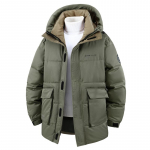 Suured suurused 5XL-11XL Mood Talv Meeste jakid Kapuutsiga Vabaaja Lai L&otilde;ige Paks Soe &Uuml;lem&otilde;&otilde;dulised Pealisr&otilde;ivad Meeste Mantel 5XL armee roheline v&auml;rv