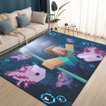3D Minu Maailma Ehitusm&auml;ng Multikas Vaip Vaip Elutuppa Magamistuppa Kodu Diivani Kaunistus, Laste M&auml;ngimine Libisemisvastane P&otilde;randamatt 70x100cm( 27x39in )