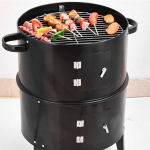 BBQ suitsetaja Vertikaalne s&ouml;esuitsetaja 3 &uuml;hes 3-kihiline grill BBQ suitsetaja BBQ grill termomeetriga s&ouml;esuitsetaja toiduvalmistamiseks