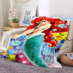 V&auml;ike merineitsi Prinditud Tekk Lapsed T&auml;iskasvanud Tekk Pehme Ja Soe Voodipesu Voodi Diivani V&auml;ljas Reisi Kate Tekk 75x90cm(30x35in)