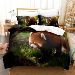 3D The Lesser Panda voodipesukomplektid tekikott koos padjap&uuml;&uuml;riga, kaheinimesevoodi, t&auml;issuuruses kuninganna voodipesu, voodipesu 70x133cm 2pcs