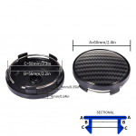 4 tk s&uuml;sinikkiust mustriga tekstuuriga auto rummu ABS-kate ilma logota modifitseeritud rummu keskkate must auto maasturi ratta keskme rummu kate