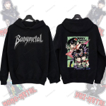 Babymetal Metal Galaxy Jaapani Death Metal B&auml;ndi Hupparid Meeste Vabaaja Hupparid Pulloverid Paari Streetwear Uued S&uuml;gis Talve Hupparid S gray