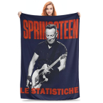 Bruce Springsteen 2024 Maailmatuur Kitarri muusika Tekid Kerge flanellist diivanikate diivanile voodipesuks Pildiga tekid Voodikate 80x60in red
