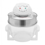 360&deg; klaasist &otilde;hufrit&uuml;&uuml;r, mittetoksiline klaasist &otilde;hufrit&uuml;&uuml;r 2 restiga, 17,96Qt/17L &otilde;hufrit&uuml;&uuml;r, 60-minutiline taimer, 0℃-250℃ halogeen ja kuuma &otilde;hu funktsioon, 110V valge