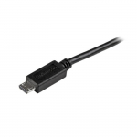 C&acirc;ble de charge / synchronisation mobile USB A vers Micro B slim - STARTECH - 15 cm - Noir