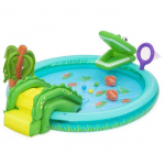 BESTWAY Bestway Aire de jeux et piscine gonflable pour enfants Crocodile Cove roheline