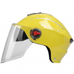 Mootorrattakiiver avatud n&auml;oga Mootorrattakiiver Elektriline ohutus topeltklaasiga kiiver Motocross Moto Casque Anti Glare Casco Para kollane