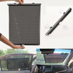 Auto esiklaas p&auml;ikesevari Automaatselt veerev p&auml;ikesekaitse UV-kaitsega kardinad p&auml;ikesekaitse ja isolatsioon auto 40x60cm Black