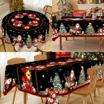 J&otilde;ululaua kate J&otilde;uluvana Lumemees Lauakate J&otilde;ulupeo Lauakaunistused Kodu jaoks 2025 Navidad Notal Noel Xmas Kaunistused Round 150CM