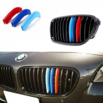 M Tri-Color Grille ert Trims For BMW F10 F11 5 Series Kidney Grill (12 Bars)