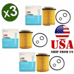 3x Oil Filter For Mercedes-Benz A C E GLC SLC SLK GLA CLA 20L 1991CC l4 Engine