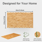 Bambusest vanni- ja du&scaron;imatt &ndash; Rullitav puidust liistudisain libisemiskindla alusega, lihtne puhastada ja kiiresti kuivav, libisemiskindel vannimatt