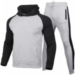 S&uuml;gistalvine spordidress Meestele, v&auml;rviline kapuutsiga 2-osalised komplektid Meeste komplektid &Uuml;likond Meeste Fliisist Sport-Hoodie Dressip&uuml;ksid Kaheosalised komplektid M