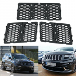 Car Black Front Grille erts Trim Mesh Kit For Jeep Grand Cherokee 2014-2016