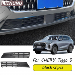 LINNUNU For Chirey chery tiggo 9 2025 Car Lower Bumper Anti ect Proof Net Anti Dust Proof Vent Front Grille Cover accessorie Black-2PCS