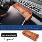 Silicone storage box after navigation for Mercedes w223 S series class -2025 mercedes w223 S400 S450 S550 amg accessories Beige 1pcs