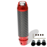 14cm real Carbon Fiber Aluminum Gear Shift Knob Shifter Lever Head Car Accessories silver 10.5cm gray