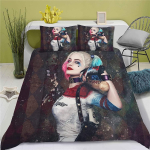 Animatsioonifilmi Joker Tekikott Padjap&uuml;&uuml;r 2/3 tk H-Harley Quinn Voodipesukomplekt T&auml;iskasvanud Poiss T&uuml;druk Magamistoa Kaunistus &Uuml;heinimese Kaheinimese 135x200cm-2pcs