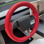 Hand-Stitched Non-Slip wear resistant Leather Car Steering Wheel Cover For Tesla New Model 3 Highland 2024 1