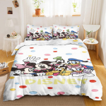 Mickey prindiga magamistoa voodipesukomplekt tekikott J&otilde;ulukingitused Mugavus Multikas Padjap&uuml;&uuml;ri ja lastele sobiv ning t&auml;iskasvanutele AU Double(180*210cm)3pcs