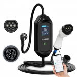 Chargeur de voiture &eacute;lectrique portable, 3600W de puissance, courant de charge r&eacute;glable, type2