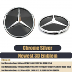Autokleeps Uus 2025 Mercedes Benzi jaoks Lame Must Tagumine Pagasiruum Embleem Logo M&auml;rk Eesmise Grilli Peegel L&auml;ikiv Uusim 3D Embleem Minu jaoks