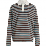 Adidas Originals Triibuline &Uuml;legabariidiline Pikkade Varrukatega Polo S&auml;rk Naiste toppi KU8352 M