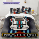 Martini Racing Muster Voodipesu, Tekikomplekt Tekikate Padjap&uuml;&uuml;r Kodu S&uuml;nnip&auml;evakingitus (1 * tekikott + 2 * padjap&uuml;&uuml;ri, ilma s&uuml;damikuta) 135x200cm