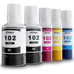 Encre 102 Multipack Compatible Avec Epson Ecotank Et-4850 Et-4750 Et-3850 Et-3750 Et-2850 Et-2750 Et-15000 Et-2856 Et-2851,Cartouc