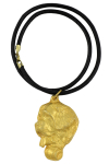 St. Bernard, Saint Bernard, Alpine Mastiff - necklace with a dog in a gift box, gold-plated pendant for a dog lover, striking jewelry by Art-Dog black