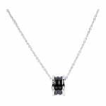 Bvlgari Save The Children Heategevuskollektsioon Must Inlay 925 H&otilde;be Keraamiline Kaelakee Unisex kaelakee CL856977-349634 Box,Warranty Not Included