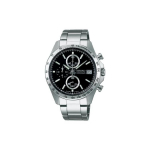 SEIKO Spirit Collection Kvartsliikumine Roostevabast terasest rihmaga K&auml;ekell Meeste Kellad Must sihverplaat SBTR005 Silver Strap