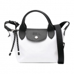 Longchamp Le Pliage Energy 17 Kl&otilde;psuga T&otilde;mblukuga Sulgemine L&otilde;uend ja Nahk Pelmeenikott Mini Naiste &Otilde;lakott Must Valge 1500HSR007 Shopping Bag Set(Basic Set+Shopping Bag)