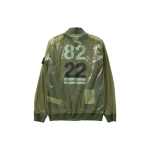 Stone Island 40. aastap&auml;eva seeria SS22 40. aastap&auml;eva m&auml;lestustemaatika &Uuml;hev&auml;rviline Metalliktr&uuml;kiga logo Number T&otilde;mblukuga jope 7615433Q2-V0058 M