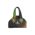 Vivienne Westwood Mini v&auml;rviplokkide ruuduline disain N&ouml;&ouml;pkinnitusega Puuvilla-linase &otilde;la-ristkeha kandekott Naiste kotid 45030010UW00RPCOMBATTARTAN Basic Set (Bag+Dust Bag)