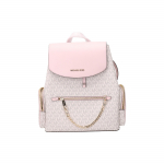 Michael Kors &Otilde;ielise Prindiga Kettdekoratsiooniga Seljakott Naiste Seljakotid Vanillivalge Heleroosa 35T1GTTB3B-640 Basic Set (Bag+Dust Bag)