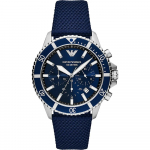 Emporio Armani Diver Sinine Tekstiil &Uuml;le Nahk Meeste Kvartsikell AR11588 sinine