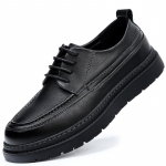 Platvormiga Meeste Nahast Kingad v&auml;litingimustes &Auml;rimeeste mustad T&ouml;&ouml;- Moekad Vabaaja Pulmapidu Kingad paeladega Mugavad Meeste Kingad 38 must