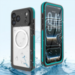 IP68 Veekindel &uuml;mbris iPhone 17 Pro Max 17 Air jaoks T&auml;ielik kehakaitse Tugevdatud kaitse&uuml;mbris Snorgeldamiseks Tolmukindel, Ujumiseks iPhone17 Pro sinine