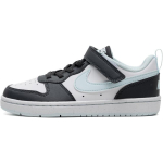 Nike Court Borough Synthetic Leather Low top Kids' Skateboarding Shoes Black White Blue Children Aged 3 7 Years Old HQ3261-060 28 gray